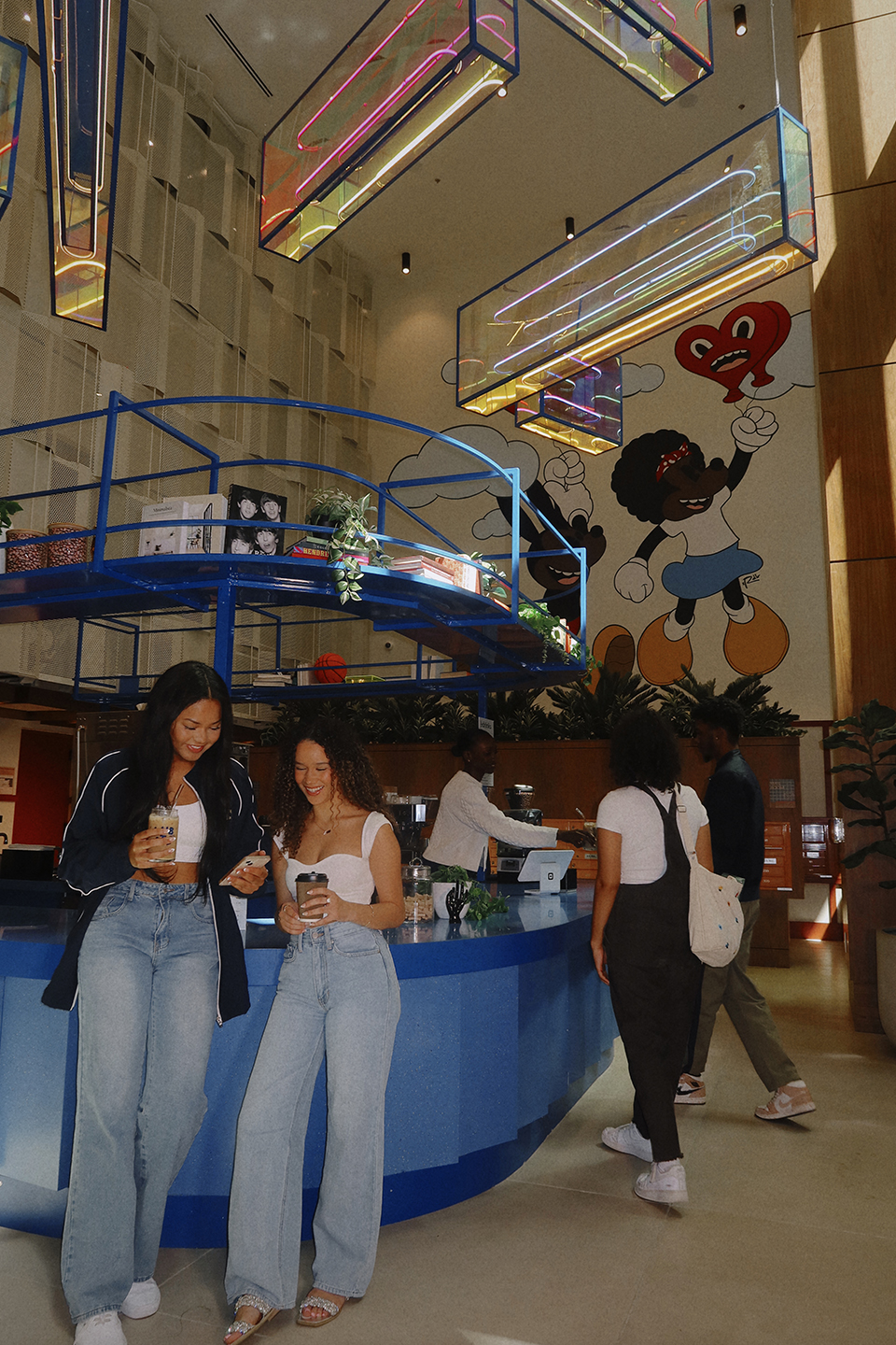 Friends holding coffee cups